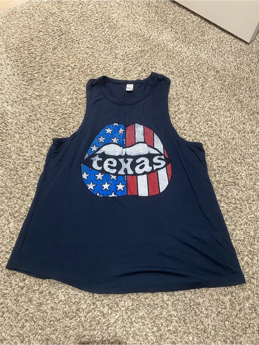 Texas Graphic Navy Boutique Tank Top